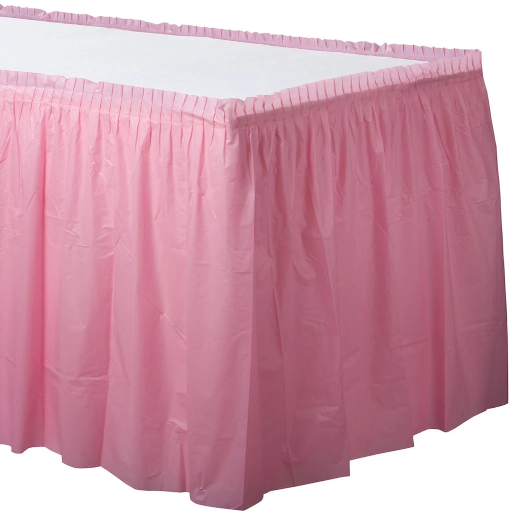 Deals ⌛ Pink Plastic Table ❤️ Skirt, 2ct. by Amscan ✔️ 1 Deals ⌛ Pink Plastic Table ❤️ Skirt, 2ct. by Amscan ✔️