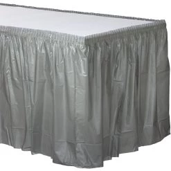 Budget 🛒 Silver Plastic Table Skirt, 2ct. by Amscan 👏