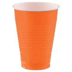 Wholesale 👏 12oz. Orange Peel Plastic Cups, 150ct. by Amscan 🌟