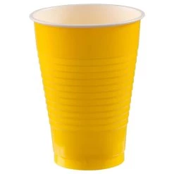 Best Pirce 💯 12oz. Yellow Sunshine Plastic Cups, 150ct. by Amscan ⭐