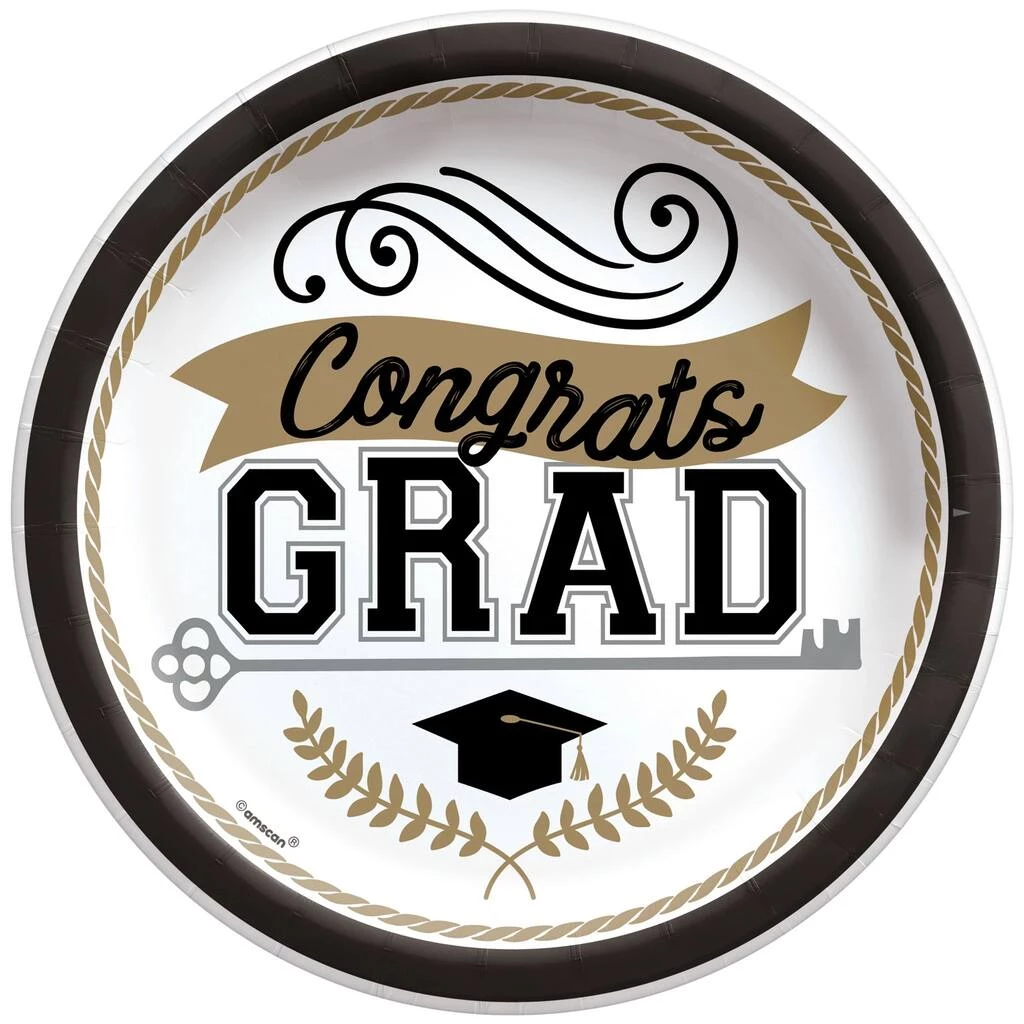 Brand new 🧨 8.5" Congrats Grad Round Paper Plates, 100ct. by Amscan ❤️ 1 Brand new 🧨 8.5" Congrats Grad Round Paper Plates, 100ct. by Amscan ❤️