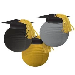 Top 10 🌟 9.5" Graduation Cap Paper Lanterns, 3ct. by Amscan ✔️