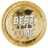 Promo 🤩 10.5" The Best Is Yet to Come Graduation Round Paper Plates, 24ct. by Amscan 🤩