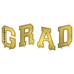 Best deal ✔️ 9" Gold 4 Piece Grad Foil Letter Centerpieces, 3ct. by Amscan 😉