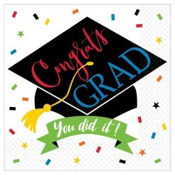 Promo 👍 100% Done Congrats Grad Lunch Napkins, 125ct. by Amscan 🤩