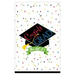 Best Sale ⭐ 103" Congrats Grad You Did It Plastic Table Covers, 6ct. by Amscan ✔️