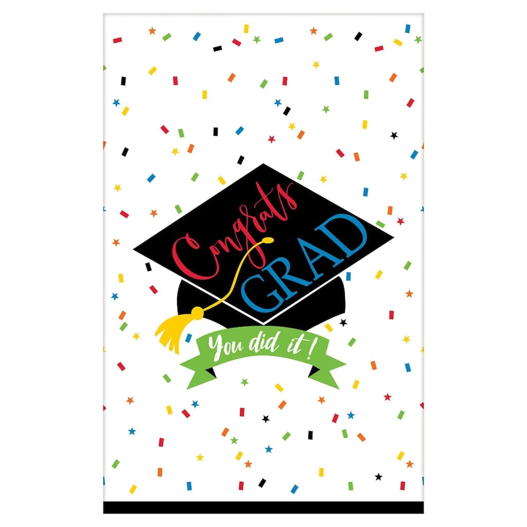 Best Sale ⭐ 103" Congrats Grad You Did It Plastic Table Covers, 6ct. by Amscan ✔️ 1 Best Sale ⭐ 103" Congrats Grad You Did It Plastic Table Covers, 6ct. by Amscan ✔️