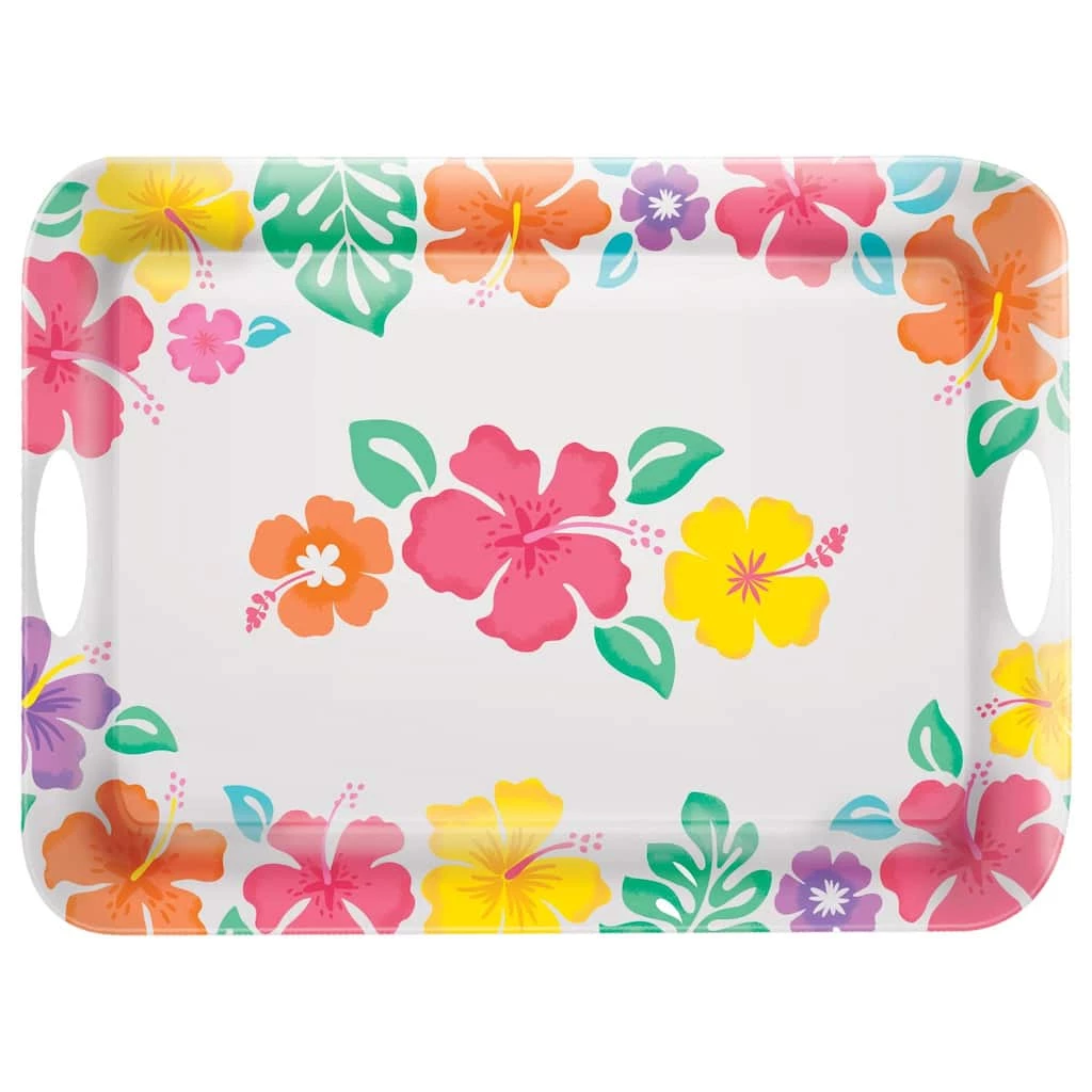 Coupon 🤩 19.75" Hibiscus Melamine Tray with Handles, 2ct. by Amscan ⭐ 1 Coupon 🤩 19.75" Hibiscus Melamine Tray with Handles, 2ct. by Amscan ⭐