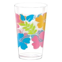 Discount 😍 16oz. ☀️ Summer Luau Plastic Hibiscus Tumblers, 26ct. by Amscan 🔔