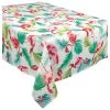 Budget 😉 104" ☀️ Summer Flamingo Fabric Table Cover by Amscan 👍