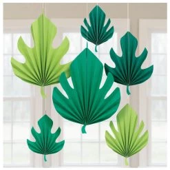 Brand new ⭐ Summer Luau Palm Leaf Fan Decorations, 12ct. by Amscan ❤️