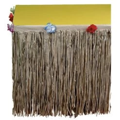 Wholesale ⭐ 10ft. Summer Luau Natural Tissue Table 😉 Skirts, 2ct. by Amscan ✔️