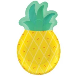 Best deal ✨ 10.5" Tutti Frutti Pineapple Shaped Paper Plates, 24ct. by Amscan ⭐