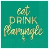 Flash Sale 🧨 Green Eat, Drink, Flamingle Beverage Napkins, 48ct. by Amscan ✔️