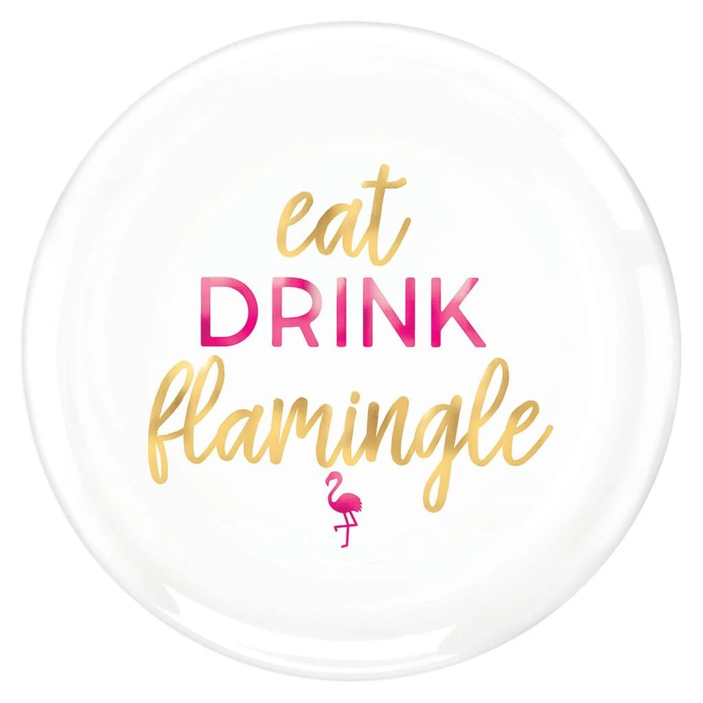 Best Sale π 14" Summer Luau Eat Drink Flamingle Round Platter, 3ct. by Amscan π 1 Best Sale π 14" Summer Luau Eat Drink Flamingle Round Platter, 3ct. by Amscan π
