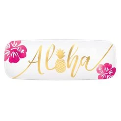 New ❤️ 17.5" ☀️ Summer Luau Aloha Platters, 4ct. by Amscan 👏