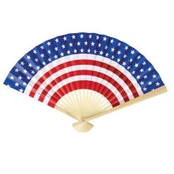 Budget ✔️ Patriotic Stars & Stripes Paper Fan Favors, 12ct. by Amscan 🌟