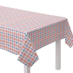 Best Pirce 🔔 90" ☀️ Summer Block Party Plaid Vinyl Table Cover, 2ct. by Amscan ⌛