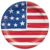 New 🎁 8.5" Summer Painted Patriotic Round Paper Plates, 100ct. by Amscan 👍
