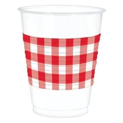 Buy 😀 16oz. Summer Picnic Gingham Plastic Cups, 75ct. by Amscan 👍