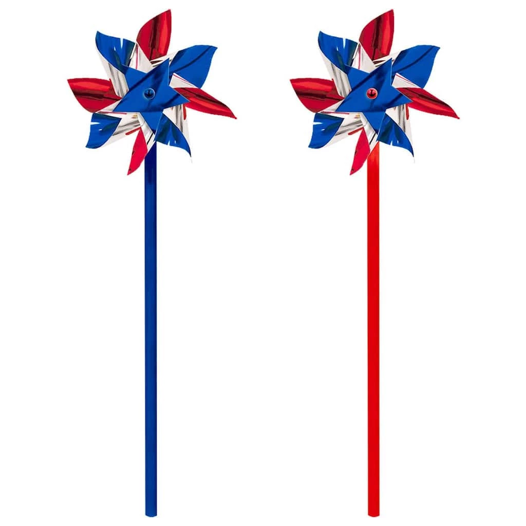 Top 10 𧨠13.5" Patriotic Pinwheels, 18ct. by Amscan π 1 Top 10 𧨠13.5" Patriotic Pinwheels, 18ct. by Amscan π