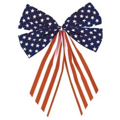 New ❤️ 17.5" Patriotic American Flag 4 Loop Bows, 4ct. by Amscan ⭐