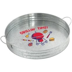 Brand new 🧨 Grillin and Chillin Metal Serving Tray with Handles by Amscan ❤️