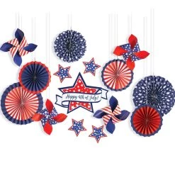 Best reviews of 🎉 Patriotic Pinwheel Backdrop Fan Decorating Kit by Amscan 👏
