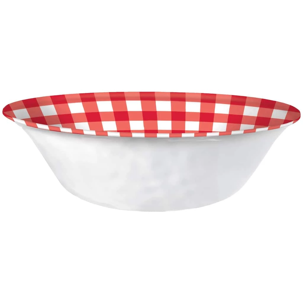 Brand new β 19.5" Summer Gingham Melamine Textured Round Bowl, 2ct. by Amscan 𧨠1 Brand new β 19.5" Summer Gingham Melamine Textured Round Bowl, 2ct. by Amscan π§¨