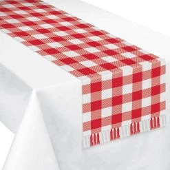 Coupon 🥰 72" ☀️ Summer Gingham Canvas Table Runners, 2ct. by Amscan 👏