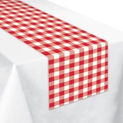 Outlet 🌟 27" Summer Gingham Paper Table Runners, 2ct. by Amscan 👏