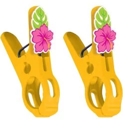 New 💯 Summer Hibiscus Beach Towel Clips, 6ct. by Amscan 👏