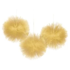 Buy ✨ 12" Gold Fluffy Tulle Hanging Decorations, 3ct. by Amscan 🎁