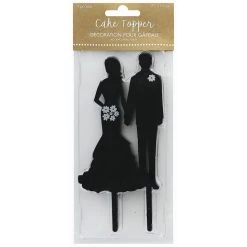 Deals 🔥 7" Bride & Groom Silhouette Cake Topper by Amscan ✔️