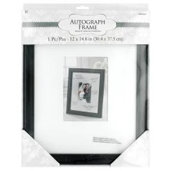 Hot Sale ✨ Black 12" x 14.8" Autograph Frame by Amscan ✔️