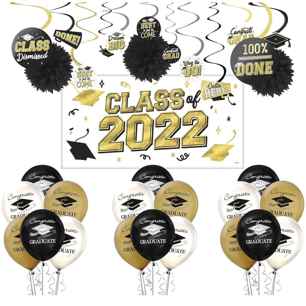 Best Pirce π Graduation 2022 Black, Silver, & Gold Super Decorating Kit by Amscan π 1 Best Pirce π Graduation 2022 Black, Silver, & Gold Super Decorating Kit by Amscan π