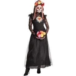 Promo 🔥 Day of the Dead Couture Dress Adult Costume by Amscan 👏