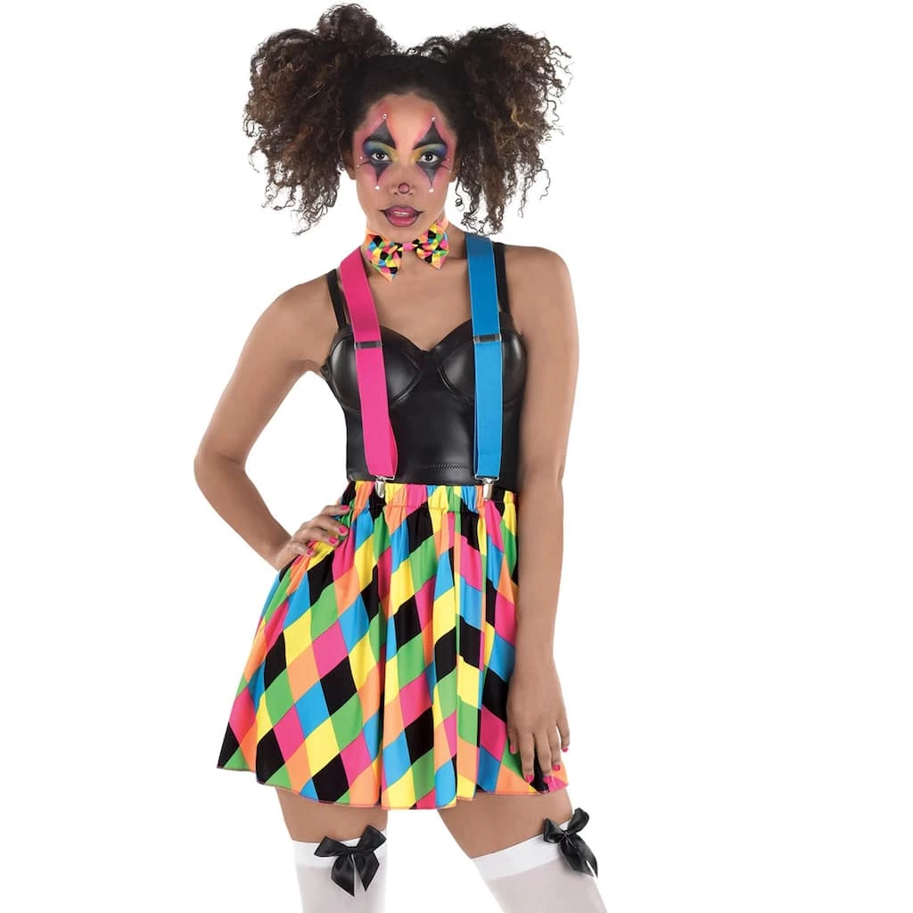 Cheapest π Neon Circus Skater Skirt with Suspenders Adult Set by Amscan β 1 Cheapest π Neon Circus Skater Skirt with Suspenders Adult Set by Amscan β