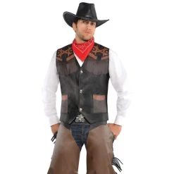 Buy ⌛ Deluxe Cowboy Vest Adult Costume by Amscan 😉