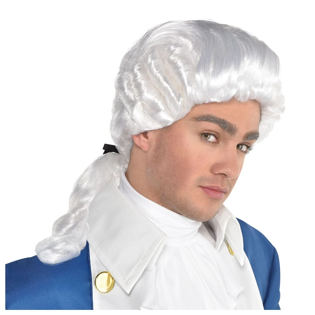 Budget ❤️ Colonial Man Adult Wig by Amscan ✔️ 1 Budget ❤️ Colonial Man Adult Wig by Amscan ✔️