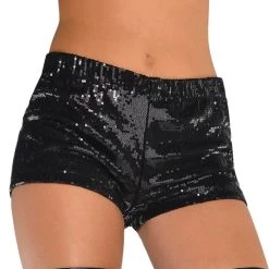 Deals 🎉 Women's Black Sequin Boy Shorts by Amscan 😉