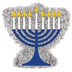 Coupon ⌛ Mini Tinsel Menorah Hanukkah Decoration by Amscan 🎁