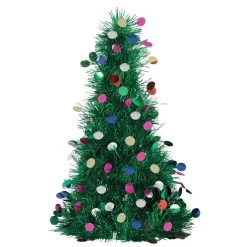 New ⭐ 24" Christmas Tinsel Tree Centerpiece with Ornaments by Amscan 😀
