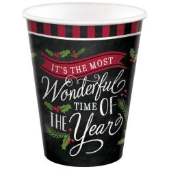 New 💯 9oz. ❄ Christmas Most Wonderful Time Paper Cups, 54ct. by Amscan 🎉