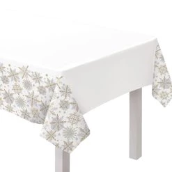 Outlet 💯 102" Christmas Shining Snow Paper Table Cover by Amscan 🎁