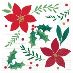 Promo ❤️ Christmas Wishes Beverage Napkins, 80ct. by Amscan ⌛