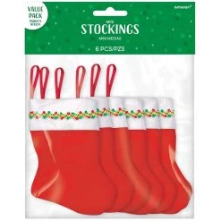 Best Pirce 😀 4" Mini Christmas Stockings Value Pack by Amscan 🎁