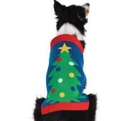Cheapest 🔔 Medium 💯 Christmas Tree Pet Ugly Sweater by Amscan ✔️