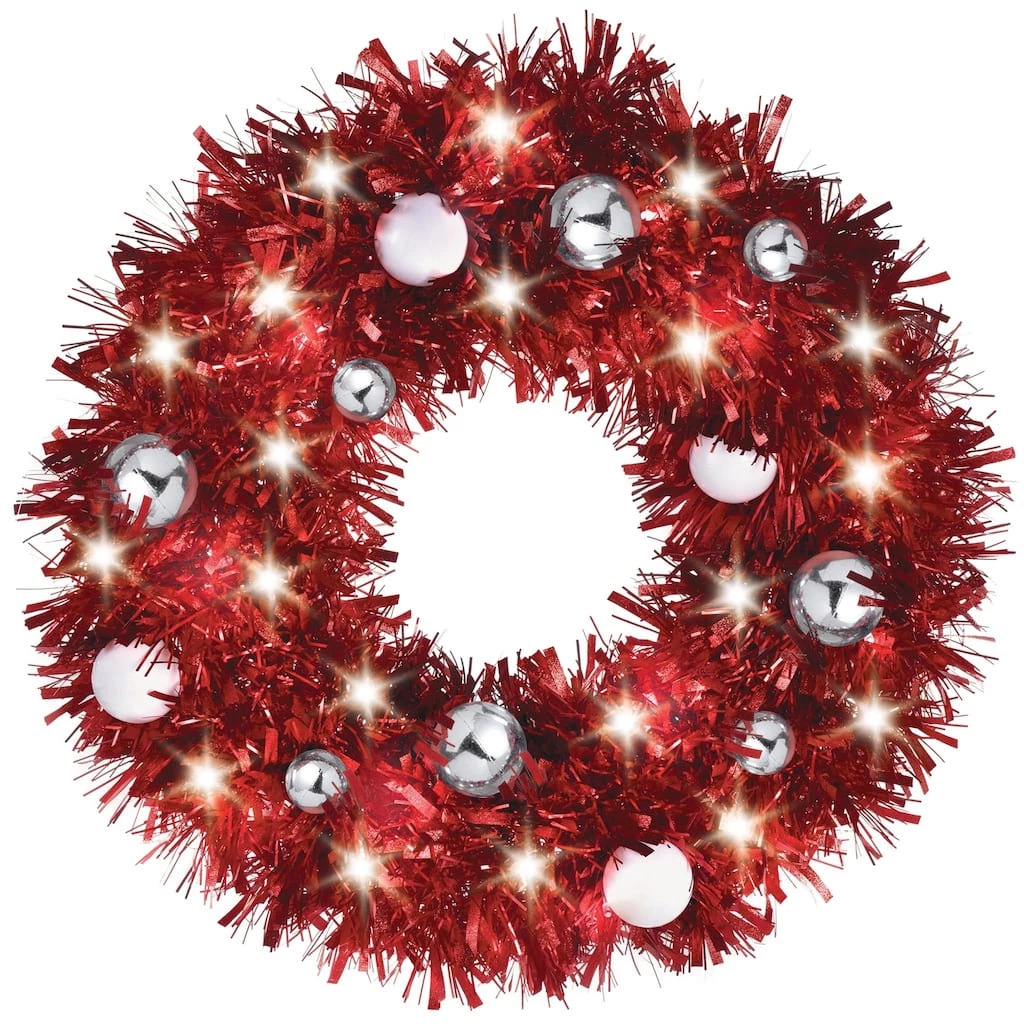 Deals π 17" Light-Up Tinsel Christmas Wreath by Amscan π 1 Deals π 17" Light-Up Tinsel Christmas Wreath by Amscan π