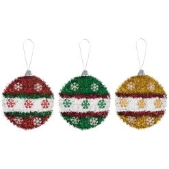 Top 10 ❤️ Small Tinsel 3D Christmas Ornament Assortment by Amscan ❤️